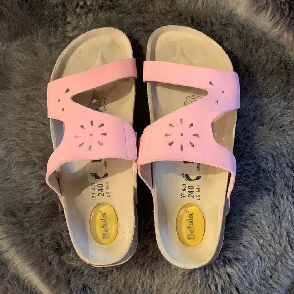 Birkenstock Betula Pink Suede Sandals